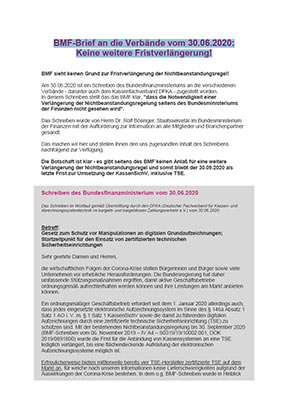 BMF-Brief an die Verbände: Keine weitere Fristverlängerung!